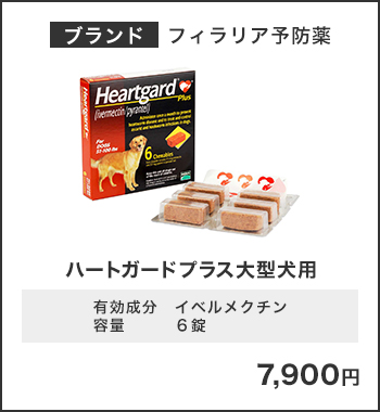 ブランド医薬品 | ハートガードプラス大型犬用(23～45kg)6錠