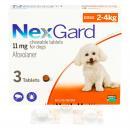 ネクスガード 11mg チュアブル 犬用 (2-4 Kg) 3錠