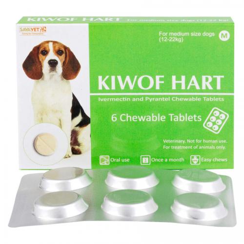 キウォフハート中型犬用(12- 22 Kg)6錠
