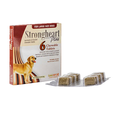 ストロングハートプラス大型犬用(23～45kg)6錠ミートフレーバー