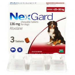 ネクスガード 136mg チュアブル 大型犬用 (25-50 Kg) 3錠