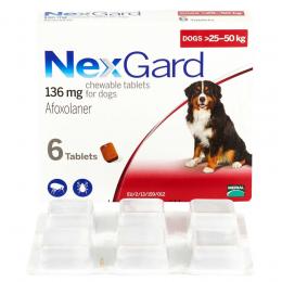ネクスガード 136mg チュアブル 大型犬用 (25-50 Kg) 6錠