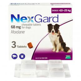 ネクスガード 68mg チュアブル 犬用 (10-25 Kg) 3錠