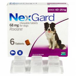 ネクスガード 68mg チュアブル 犬用 (10-25 Kg) 6錠